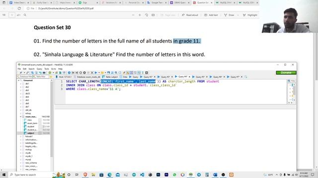 Q30 how to use CHAR_LENGTH, CONCAT, UPPER, LOWER, AVG SQL Functions смотреть онлайн