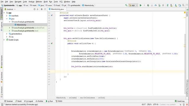Develop Spin The Bottle game in Android Studio смотреть онлайн