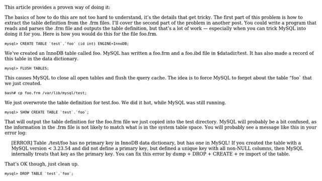 Conver .frm(SQL Data files) into text Files смотреть онлайн