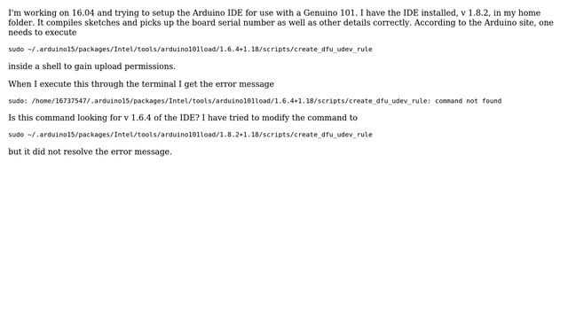 Ubuntu: Command not found when trying to run a script with sudo while configuring Arduino смотреть онлайн