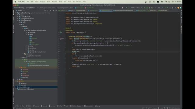AOP Timer Example смотреть онлайн