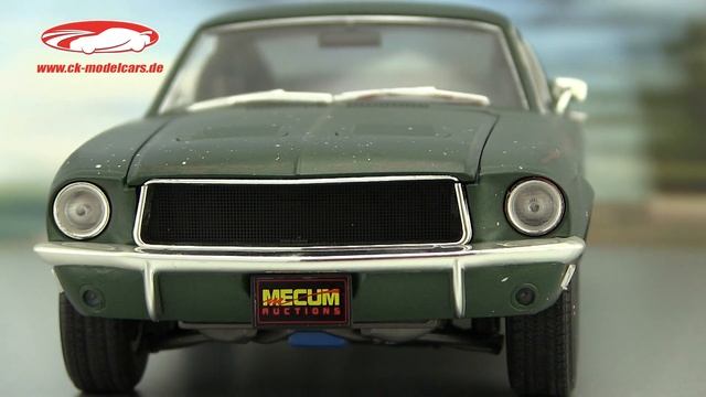 Ck-modelcars-video: Ford Mustang GT Fastback Unrestored Steve McQueen Film Bullitt 1968 Greenlight