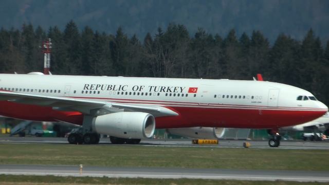 Turkey Government Airbus A330-243 Prestige landing @ Brnik airport ( LJU/LJLJ ) HD смотреть онлайн