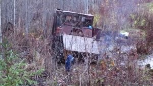 Трелевочник ТДТ-40. Вызволение из болотины.