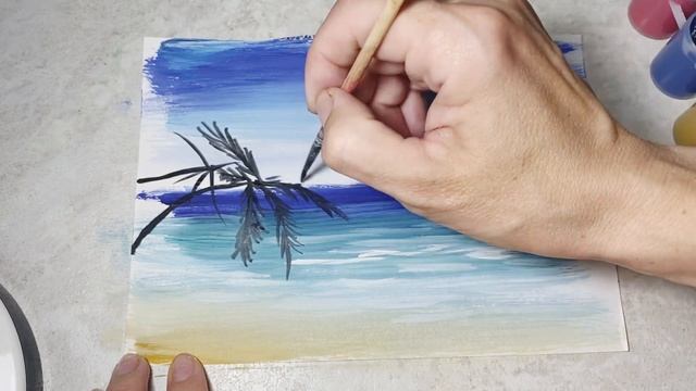 Море ?. Рисунок гуашью. Правополушарное рисование для детей и взрослых. Рисуем море легко и просто. смотреть онлайн