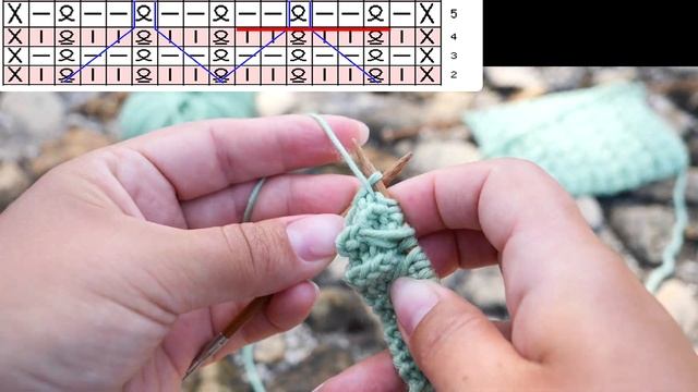Узор «Бамбук» спицами ? «Bamboo» knitting pattern смотреть онлайн