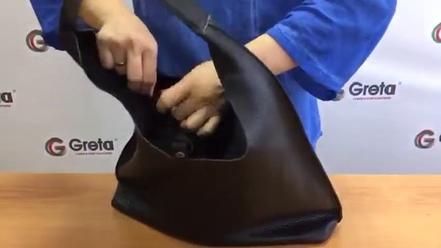 Сумки оптом - большая сумка хобо из натуральной кожи 8166K9 смотреть онлайн