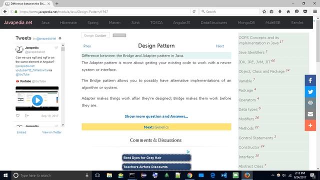 Difference between the Bridge and Adapter pattern in Java.
| javapedia.net смотреть онлайн