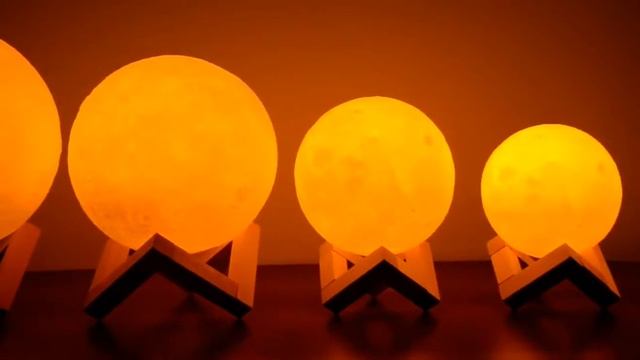 Аккумуляторная лампа в виде Луны с 3D принтом смотреть онлайн