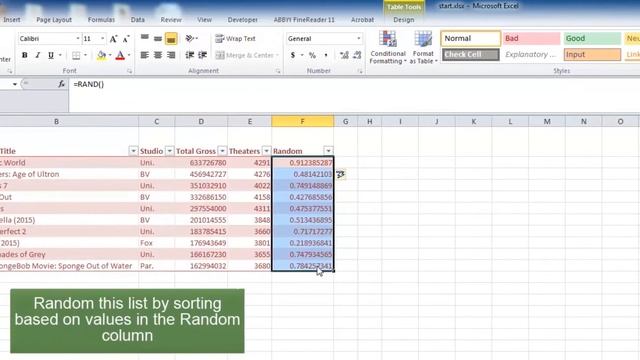 How to sort a list randomly in Microsoft Excel смотреть онлайн