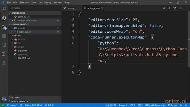 Python Curso V2: 9 Creación de la Carpeta de Configuración para el Proyecto en Visual Studio Code смотреть онлайн