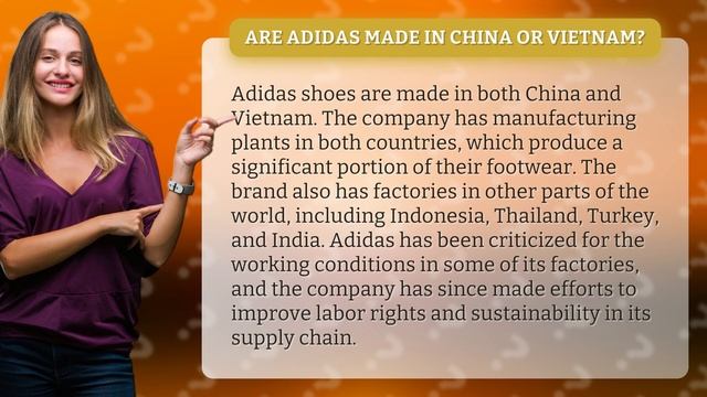Are Adidas made in China or Vietnam? смотреть онлайн