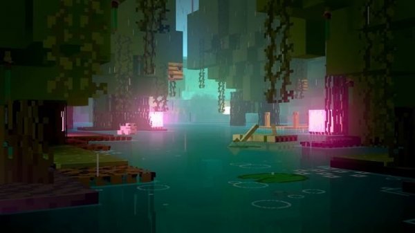 Minecraft Soothing Scenes – Relaxing Rainy Swamp