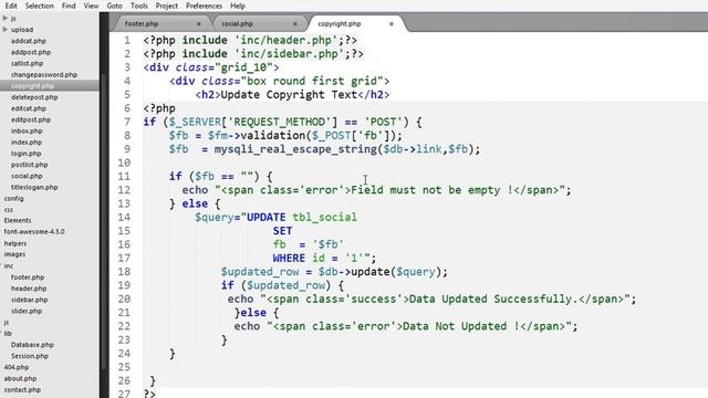 Blog With PHP OOP (Update Copyright Option) : Part-25 смотреть онлайн