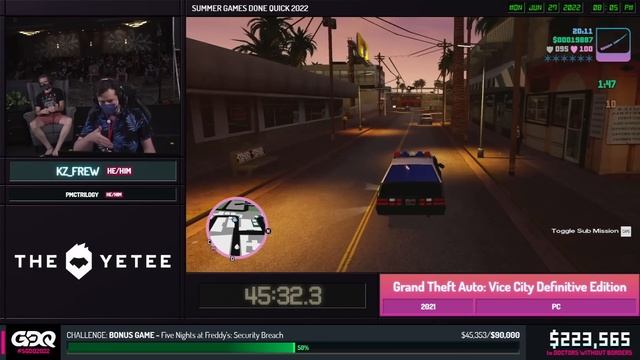 Grand Theft Auto: Vice City by KZ_FREW in 58:13 - Summer Games Done Quick 2022 смотреть онлайн