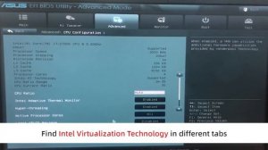 How to enable VT (Intel vt-x, AMD-v) on pc. Asus, MSI, Dell etc.