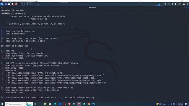 WPScan | WordPress Vulnerabilities | Kali Linux смотреть онлайн