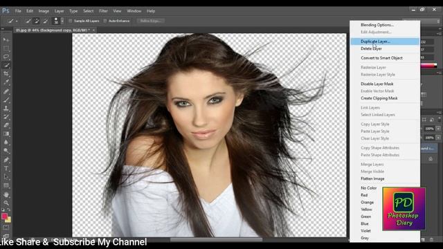 Perfect Hair cutting out & Remove Background Photoshop Refine Edge | photoshop tutorial смотреть онлайн