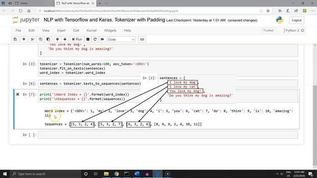 NLP with Tensorflow and Keras. Tokenizer, Sequences and Padding смотреть онлайн