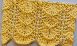 АЖУРНЫЙ ВОЛНИСТЫЙ УЗОР СПИЦАМИ 49 Вязание Узоры спицами