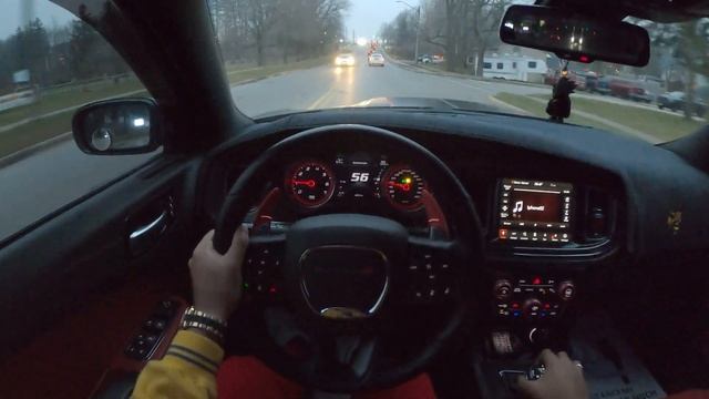 Dodge Charger ScatPack Cruise with the 2024 Volkswagen Golf R - 4K POV смотреть онлайн