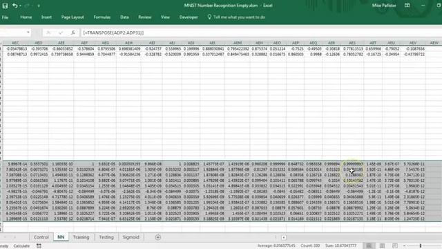 Machine Learning MNIST using a Neural Network in Excel смотреть онлайн