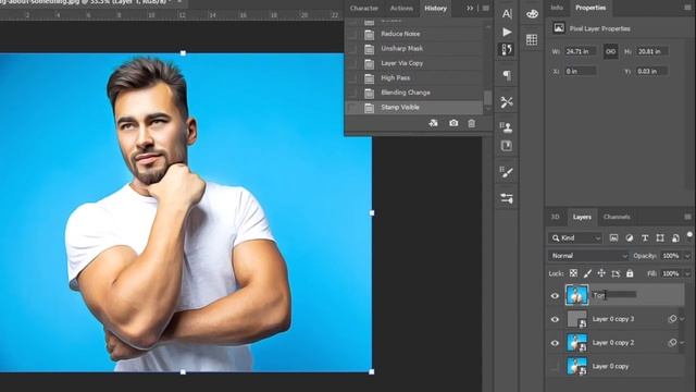 Oil Painting without Oil paint filter tutorial || Photoshop смотреть онлайн