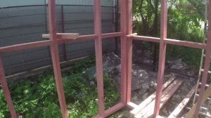 Обзор дома, металлокаркас, 6х6. Обрешетка и кровля. Как самому построить дом