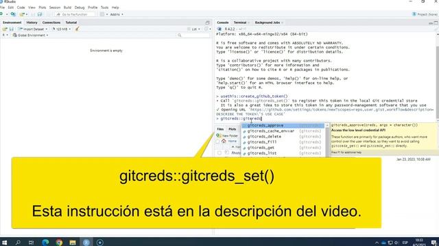Conectando Posit (Rstudio) con GitHub por medio de git смотреть онлайн