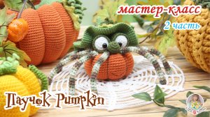 МАСТЕР-КЛАСС?Паучок Pumpkin (крючком) 2 часть