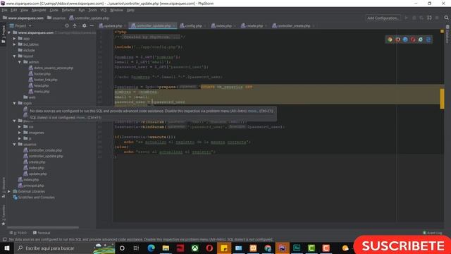 25 – Controller UPDATE y actualizar los DATOS del USUARIO ( ?? PHP y MYSQL ?) смотреть онлайн