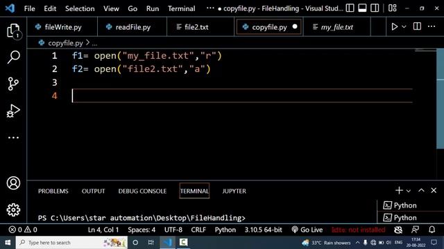 Python Code Copy Text File to Another File смотреть онлайн
