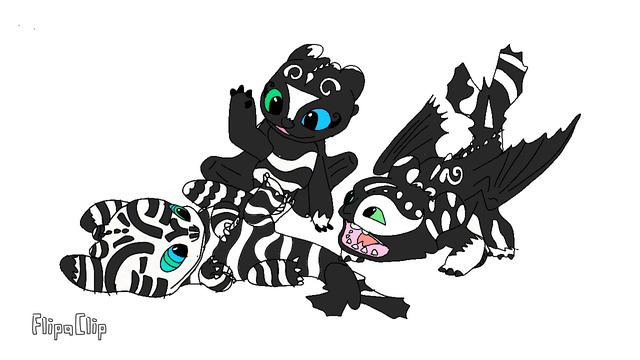 Арт детей беззубика и Луны ( фантазия) смотреть онлайн