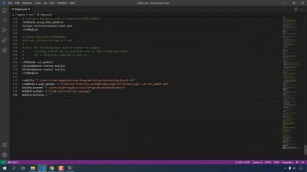 Apache Web Server with Django Framework