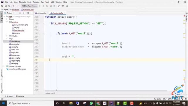 User Activate and Email Function | PHP - Login & Registration With Email Project | Part 5 смотреть онлайн