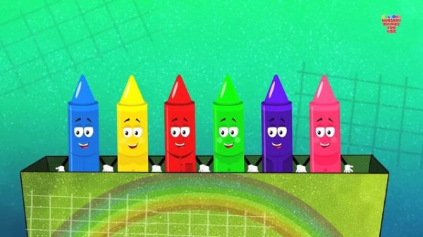 Crayons Color Song | Nursery Rhymes For Kids | Learn Colors