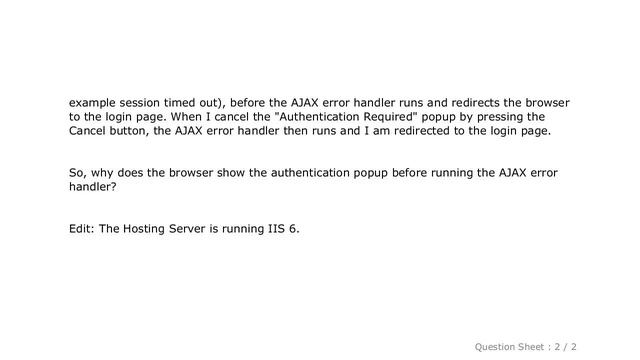 jQuery : Response code 401 triggering basic authentication before the jquery ajax error handler смотреть онлайн