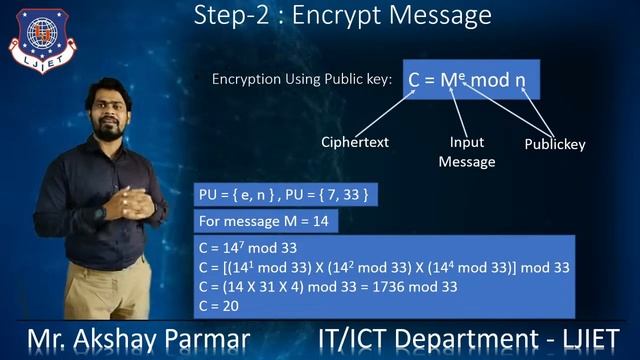 41 Unit7 Lec2 Public Key Cryptography RSA Algorithm | Data communication & computer networks | LJIE смотреть онлайн