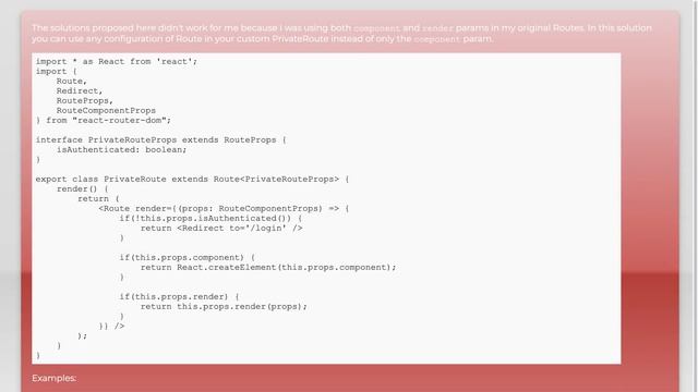Create own react route class in typescript смотреть онлайн
