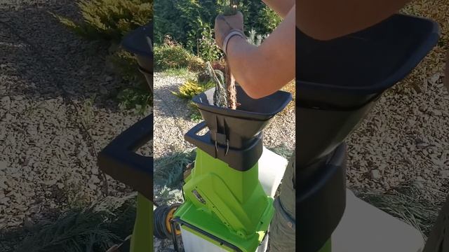 Садовый помощник. Измельчитель садовый электрический Greenworks GACSB,  2500 Вт с контейнером.