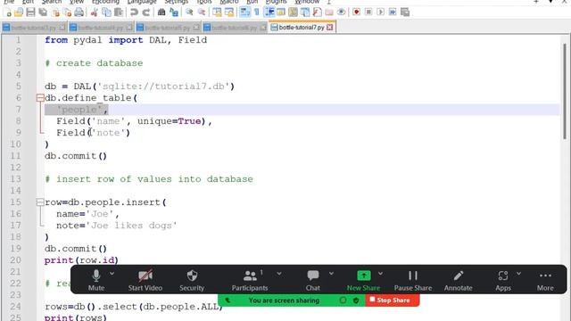 Bottle REST and pyDAL database back end tutorial смотреть онлайн