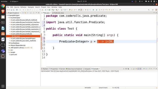 09 Java 8 Predicate - Predefined Functional Interface смотреть онлайн