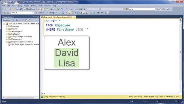 SQL 2012 Basic Queries Lab 1.1 смотреть онлайн