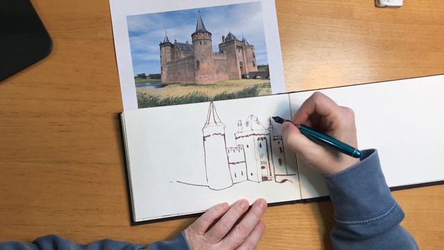 Muiderslot Castle Sketch смотреть онлайн
