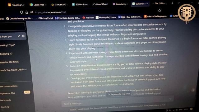 I asked chat GPT how to play guitar like Estas Tonne смотреть онлайн