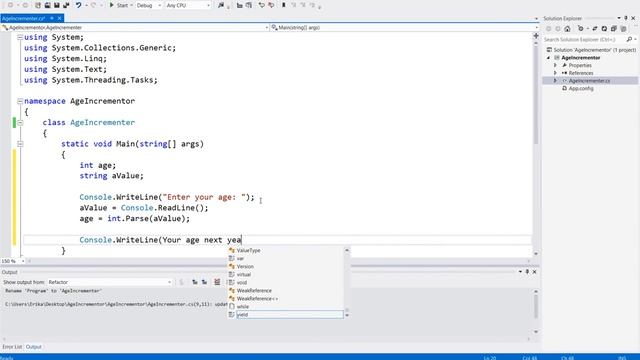 User Input and Converting a String to an Integer in C# смотреть онлайн