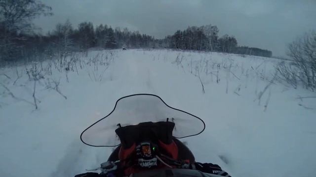 Покатушки на снегоходе + GoPro на шлеме смотреть онлайн