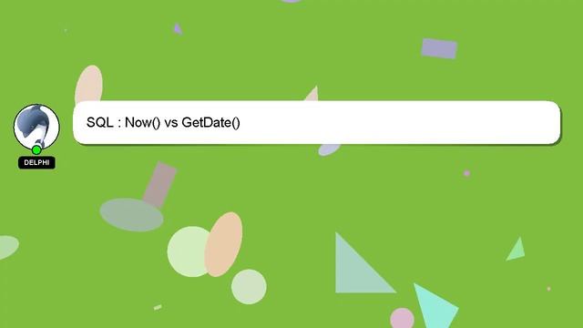 SQL : Now() vs GetDate() смотреть онлайн