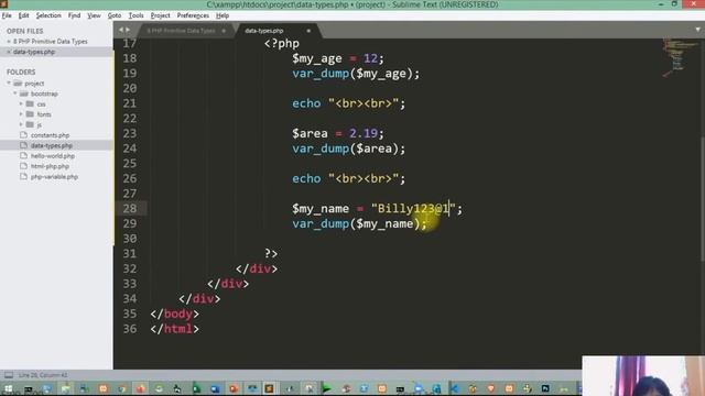 Lesson 5 - Data Types in PHP смотреть онлайн