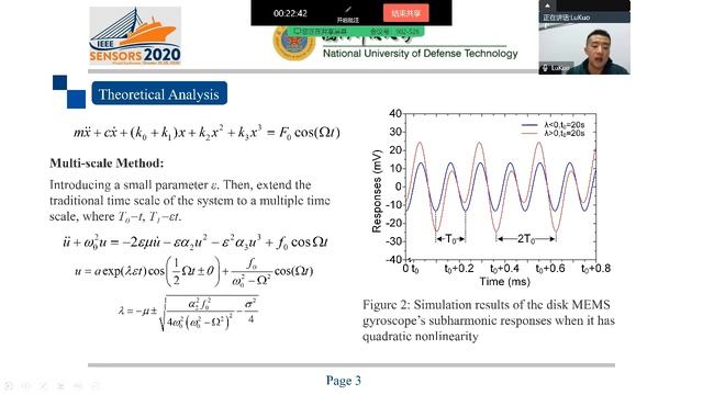 The Analysis of the Subharmonic Excitation in a Disk MEMS Gyroscope смотреть онлайн